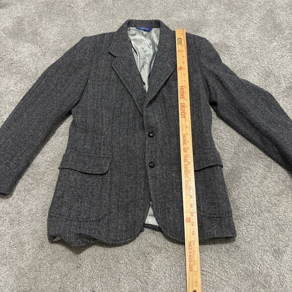 Vtg Pendleton Blazer Mens 40 Long Gray Tweed 100% Virgin Wool Elbow Patches - Picture 10 of 10